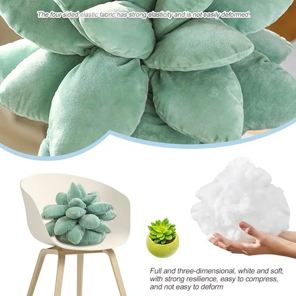 Sage Green Succulent Plant Pillow